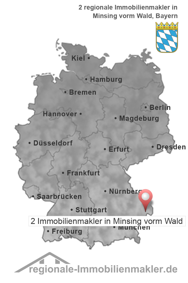 Immobilienmakler Minsing vorm Wald